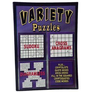 Variety Puzzles Activity Book Sudoku Diagramless Kriss Kross Vision Street New
